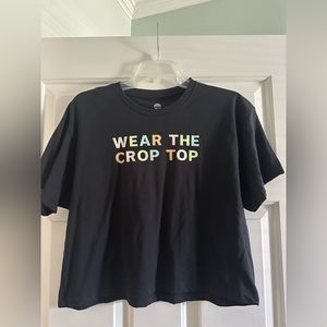 NWOT Senita Athletics Cropped Graphic Tee- Medium